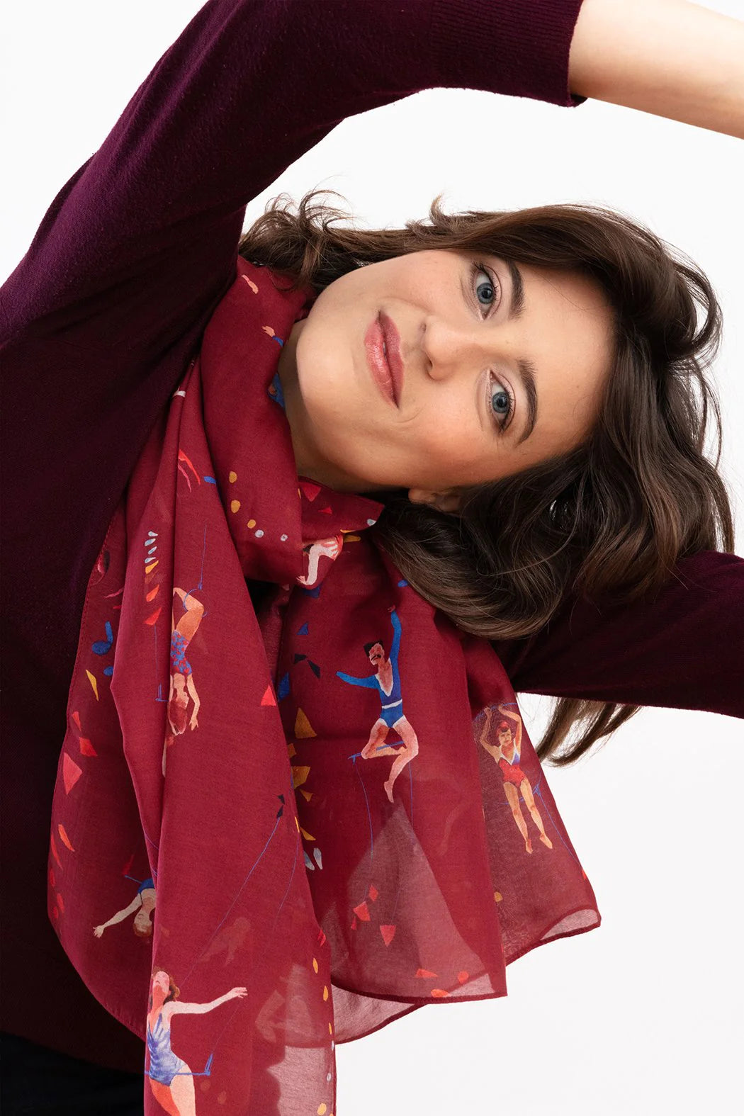 Foulards colorés à motifs