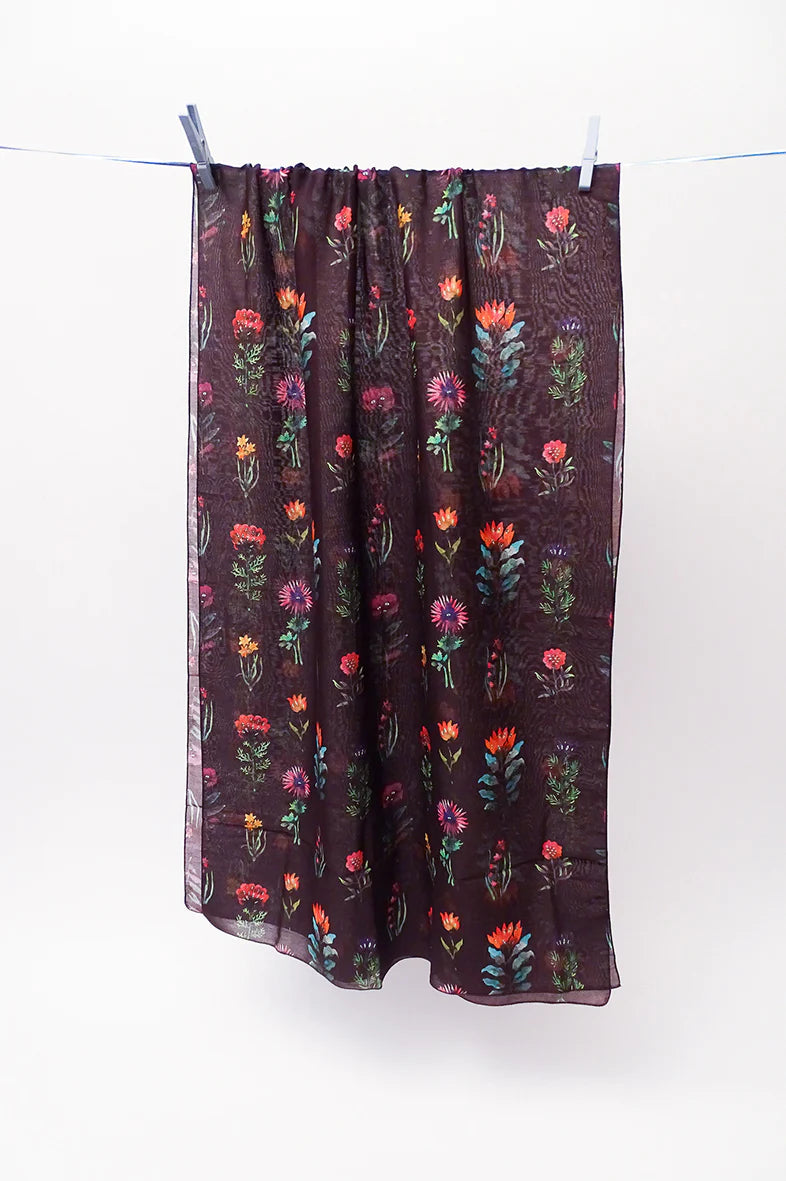 Foulards colorés à motifs