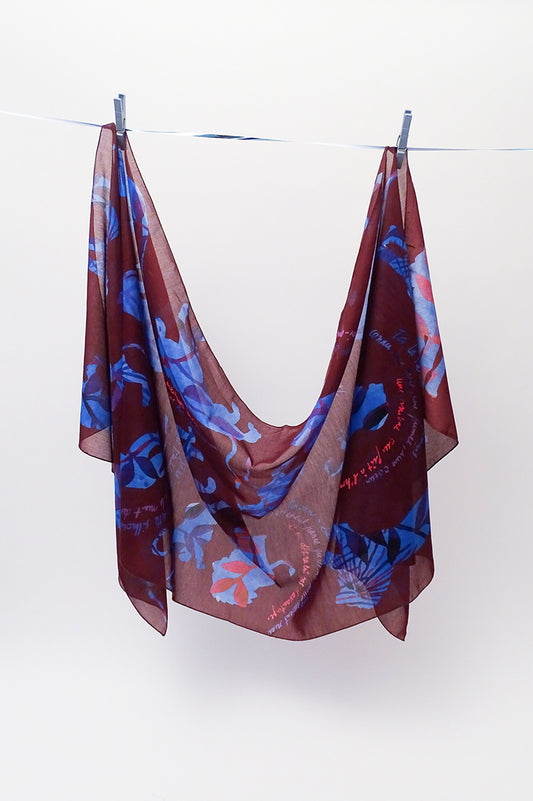 Foulard à lire "Le lion" - motif animalier