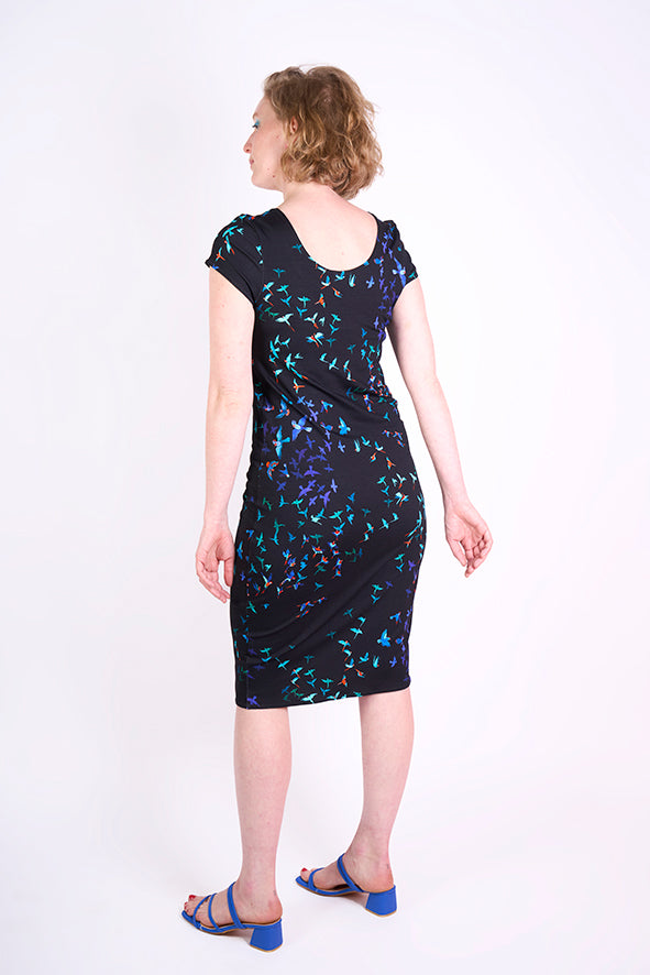 Robe mi-longue en maille 