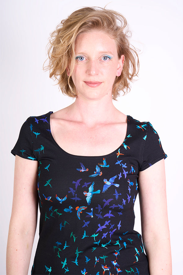 Robe mi-longue en maille 