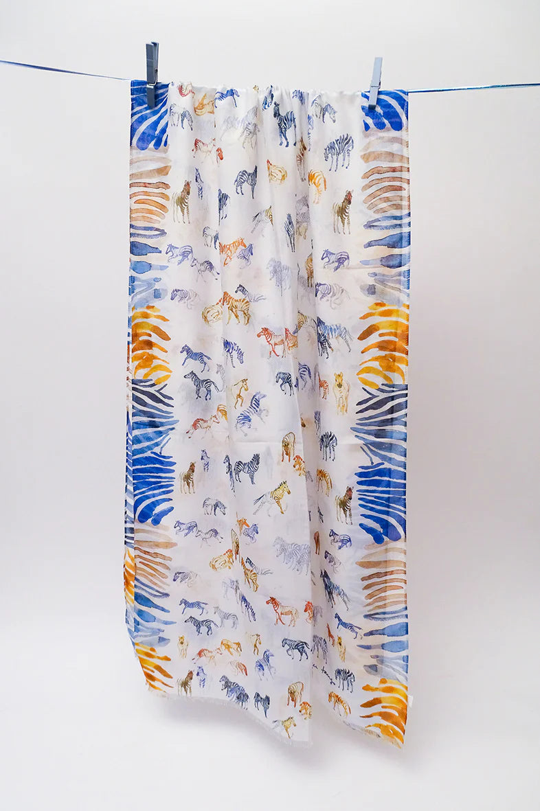 Foulards colorés à motifs