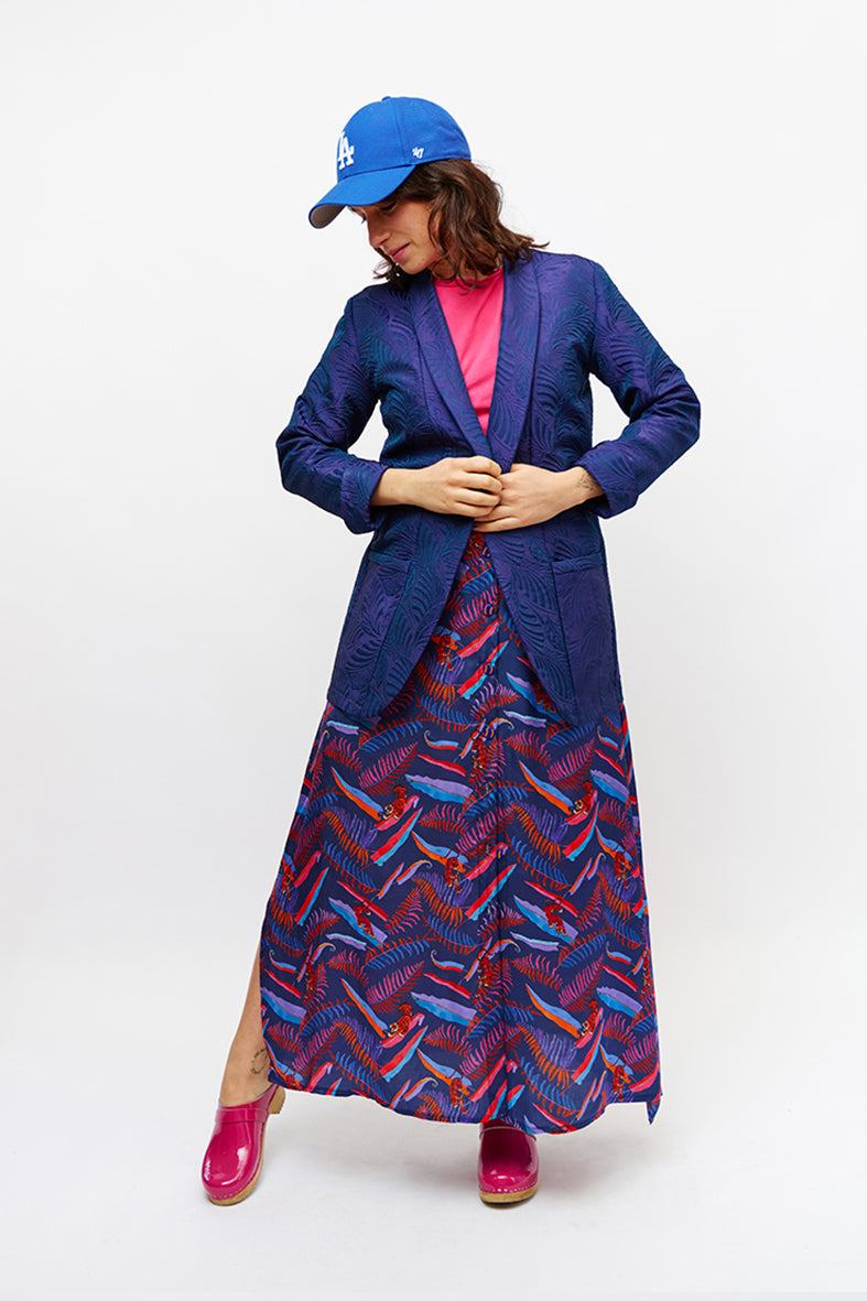 Jupe longue motif animalier 
