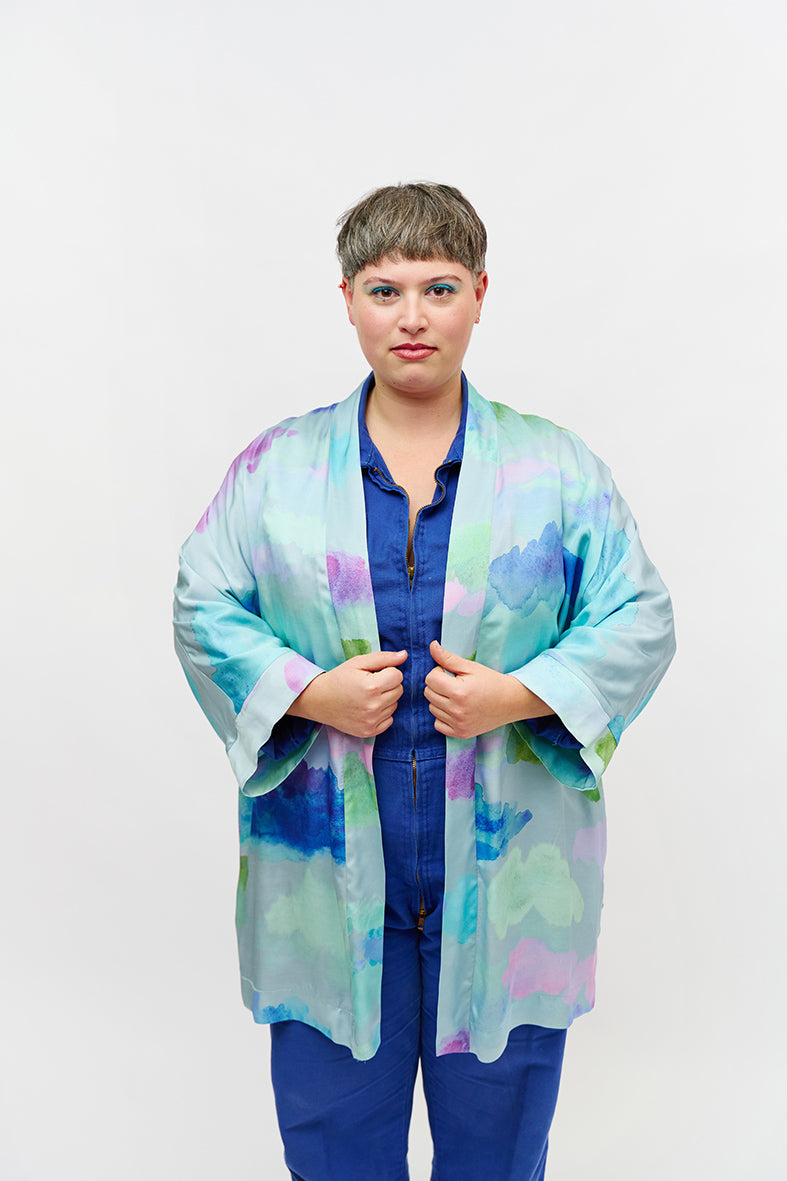 Kimono couleur pastel 
