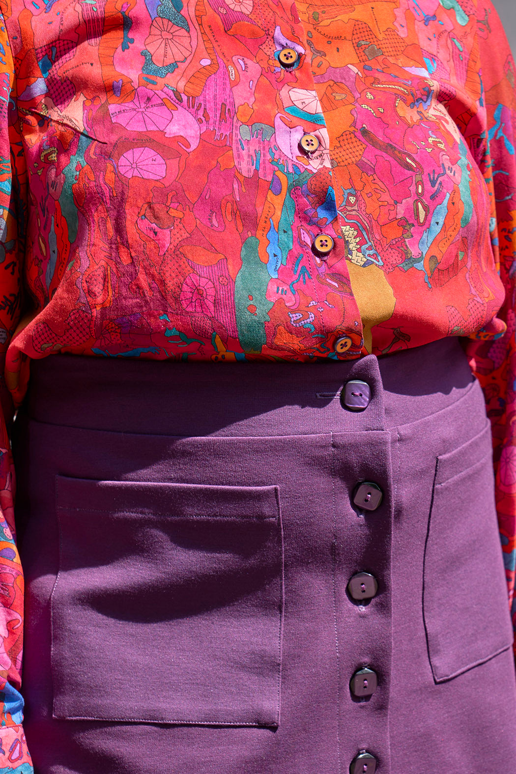 Chemise courte crop oversize 