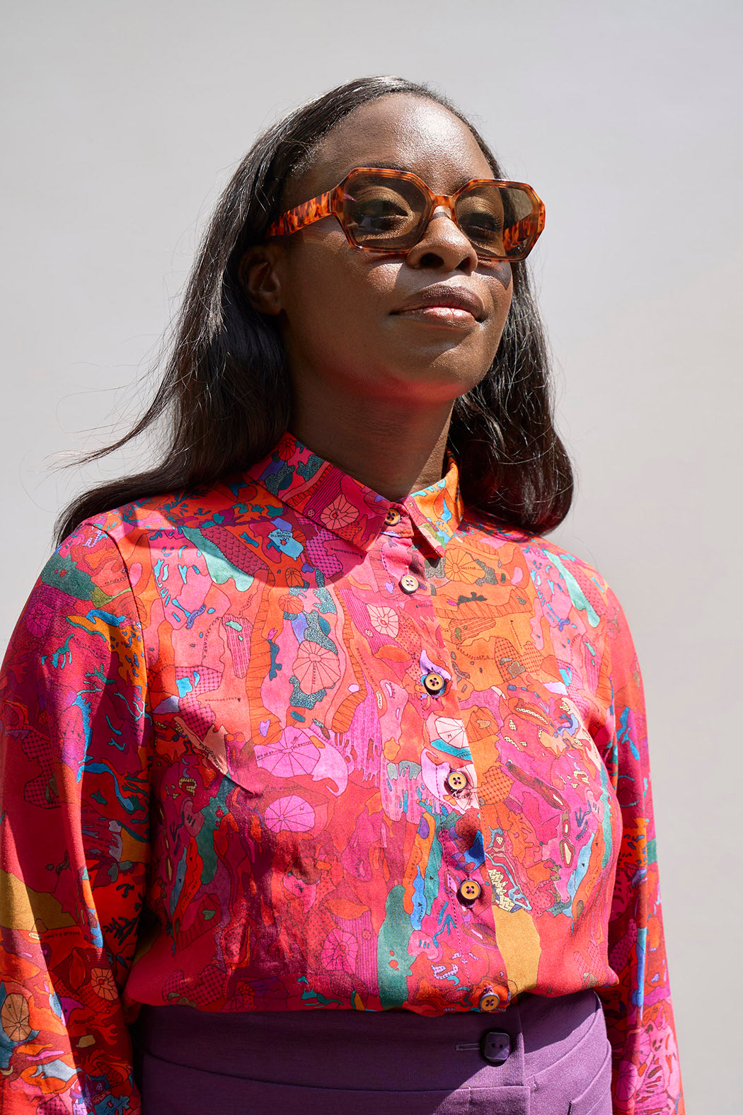 Chemise courte crop oversize 