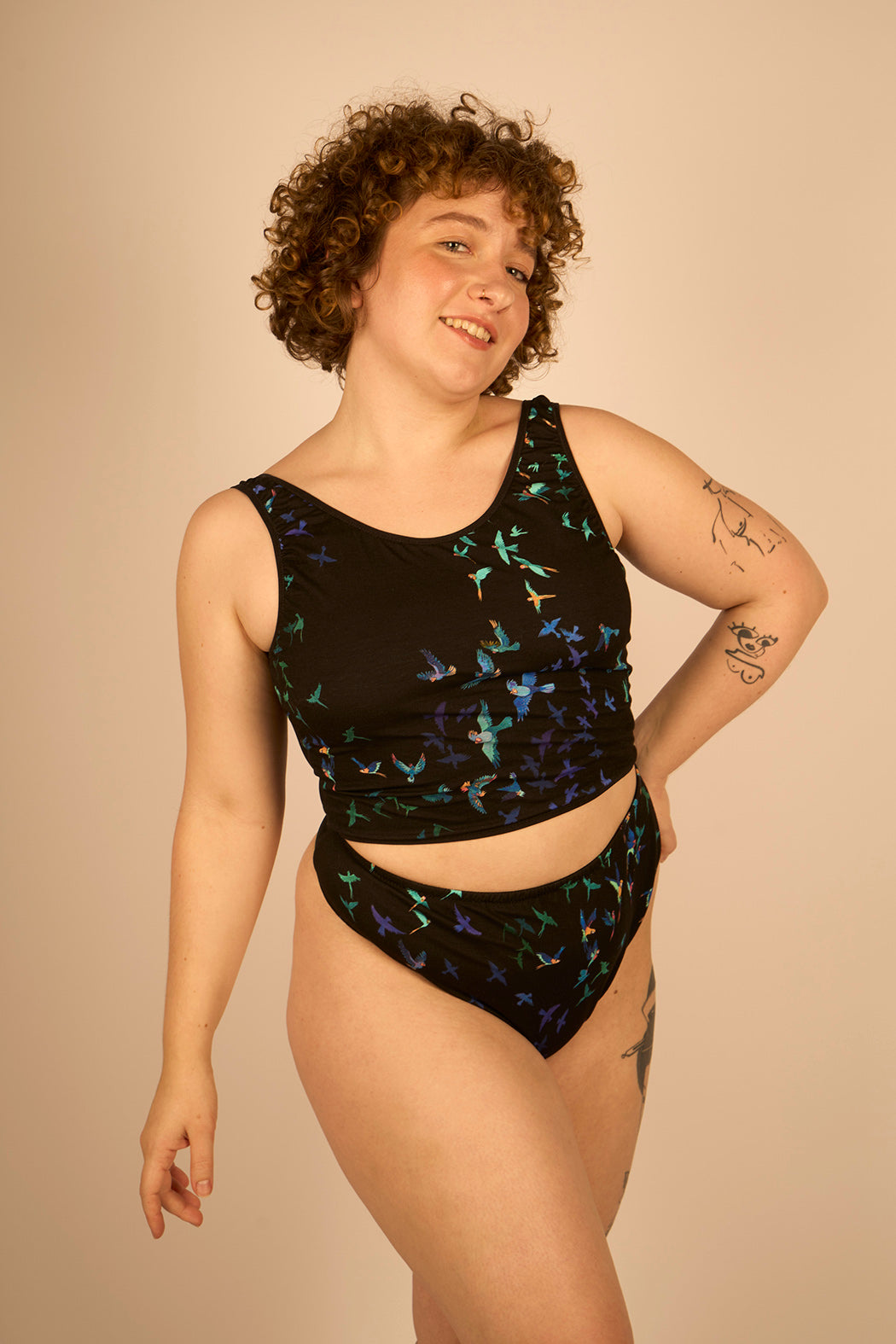 Crop top Léane motif Ara Maison Finou x BT