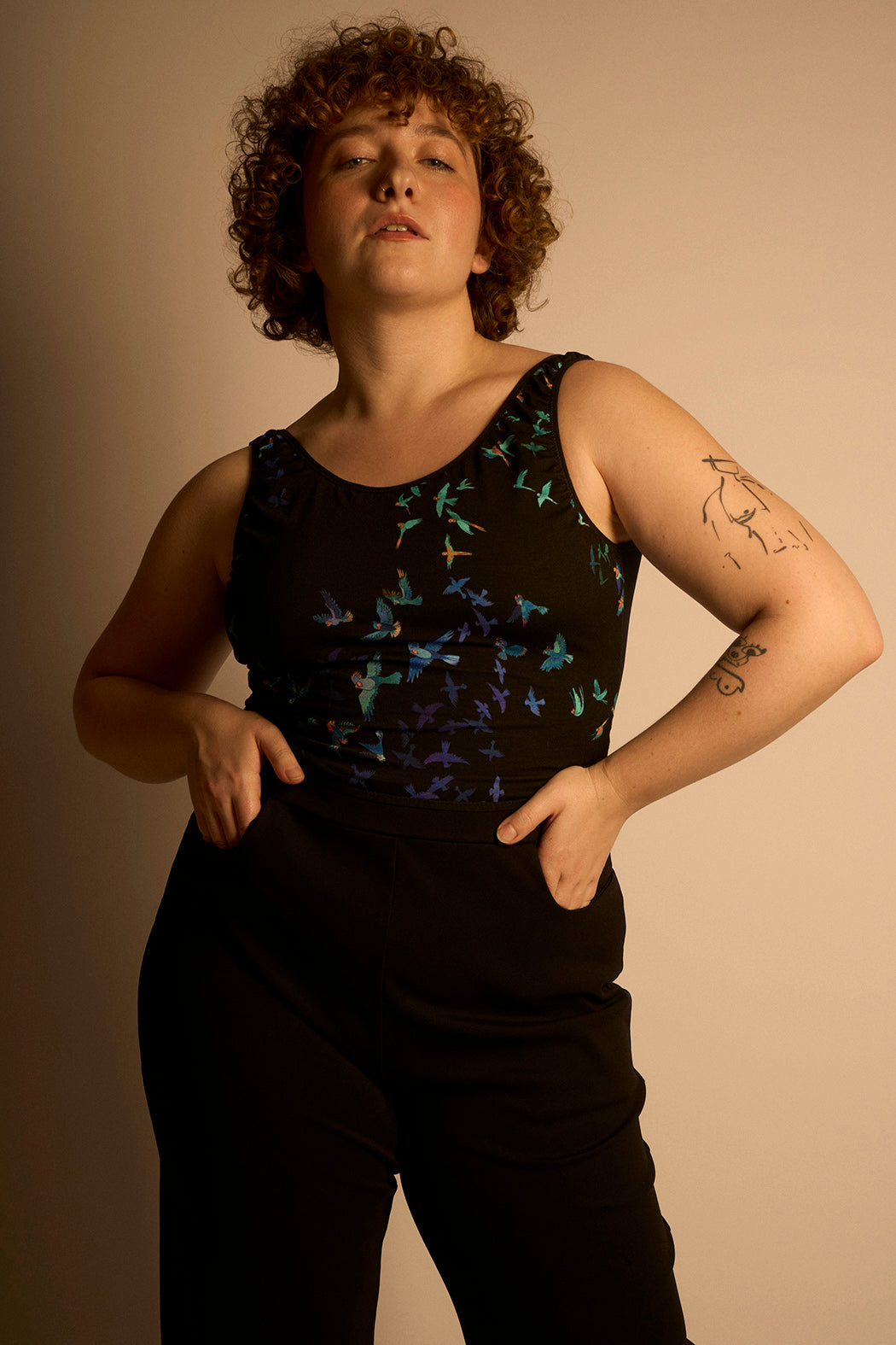 Crop top Léane motif Ara Maison Finou x BT