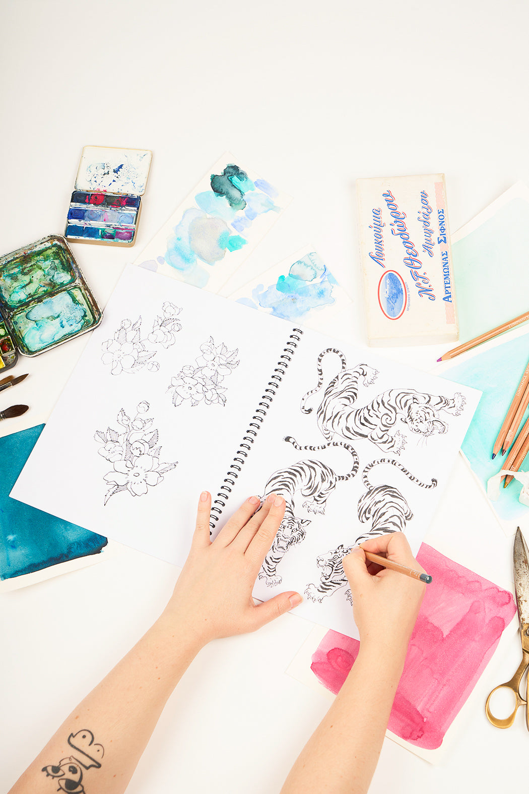 Carnet de coloriage Bleu tango