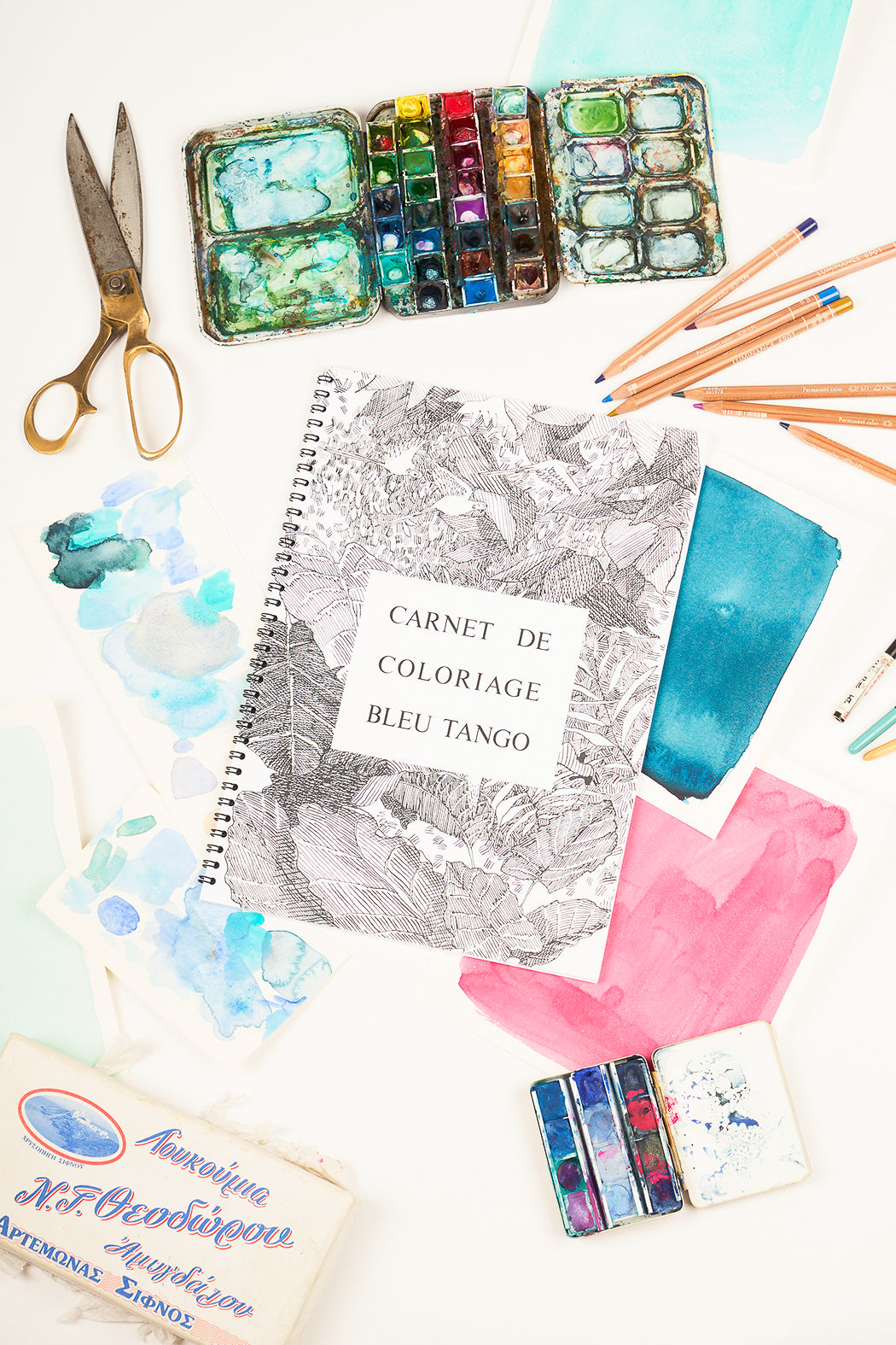 Carnet de coloriage Bleu tango