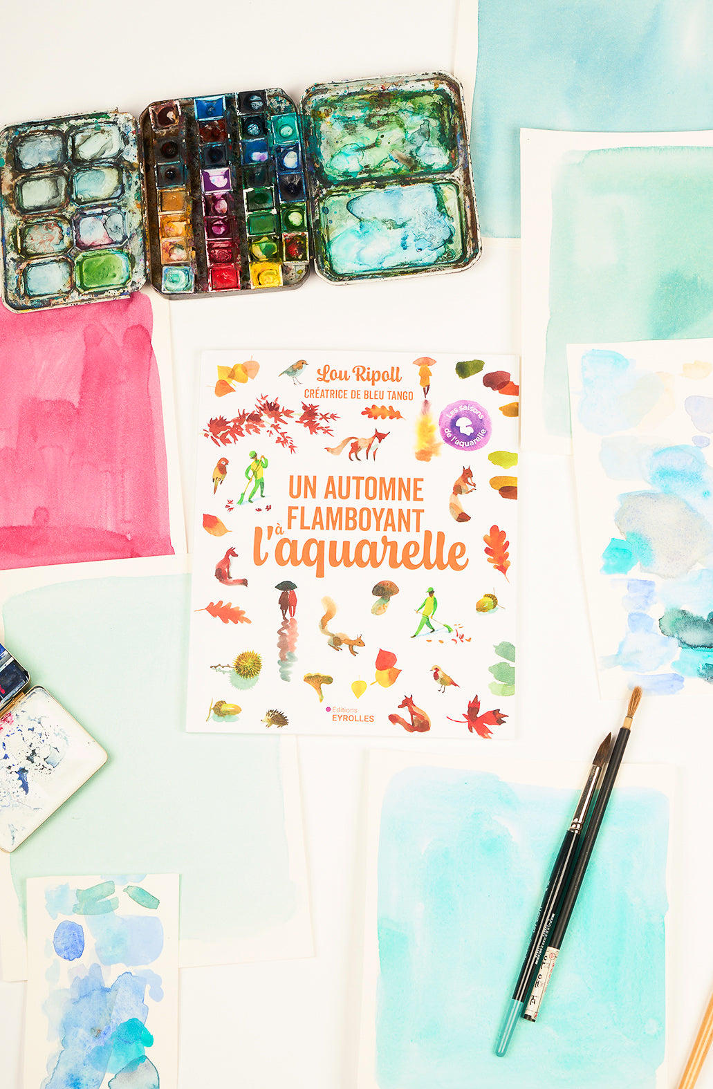 La collection complète des livres « Les saisons de l’aquarelle » – 4 tomes