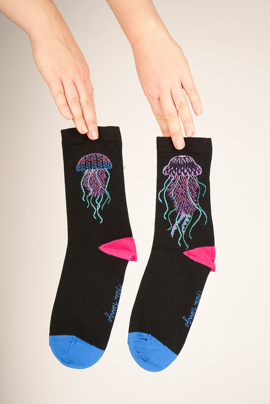 Chaussettes Fantaisie motif "Méduses"