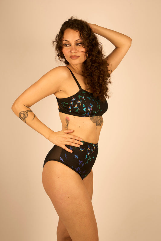 Culotte taille haute Jessie motif Ara Maison Finou x BT