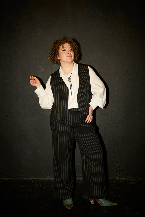Pantalon d'héroïne à pinces Semi-Palazzo 