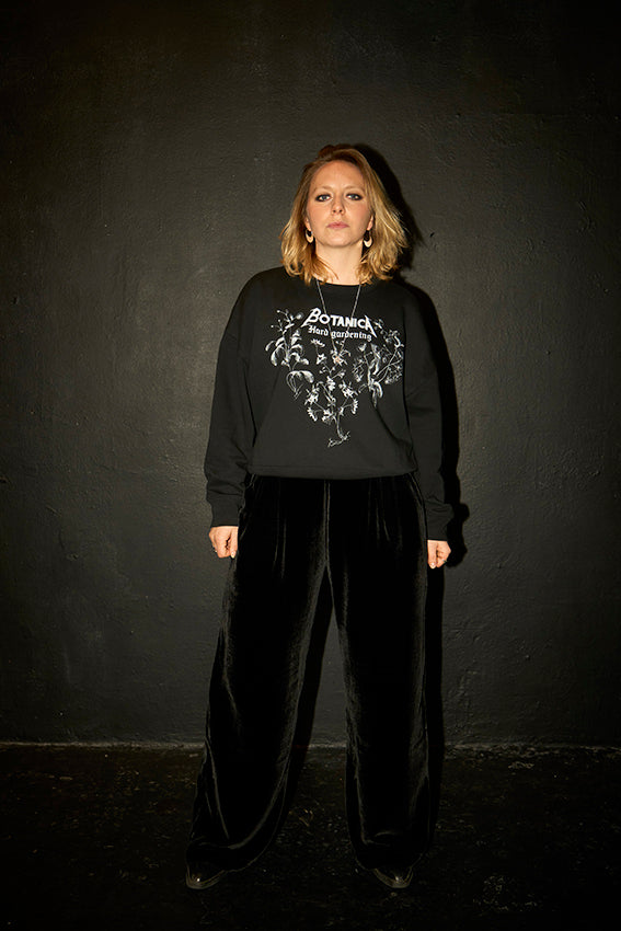 Sweat large crop coupe boxy motif 