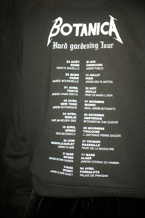 Sweat hoodie à capuche large crop coupe boxy motif 