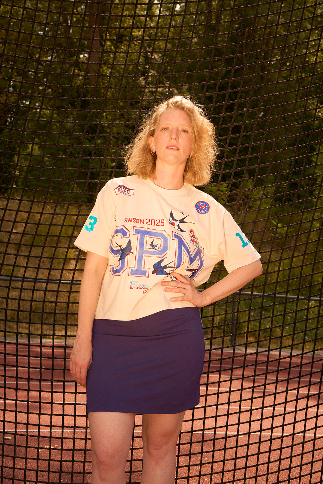 T-shirt maillot sportif large crop coupe boxy 