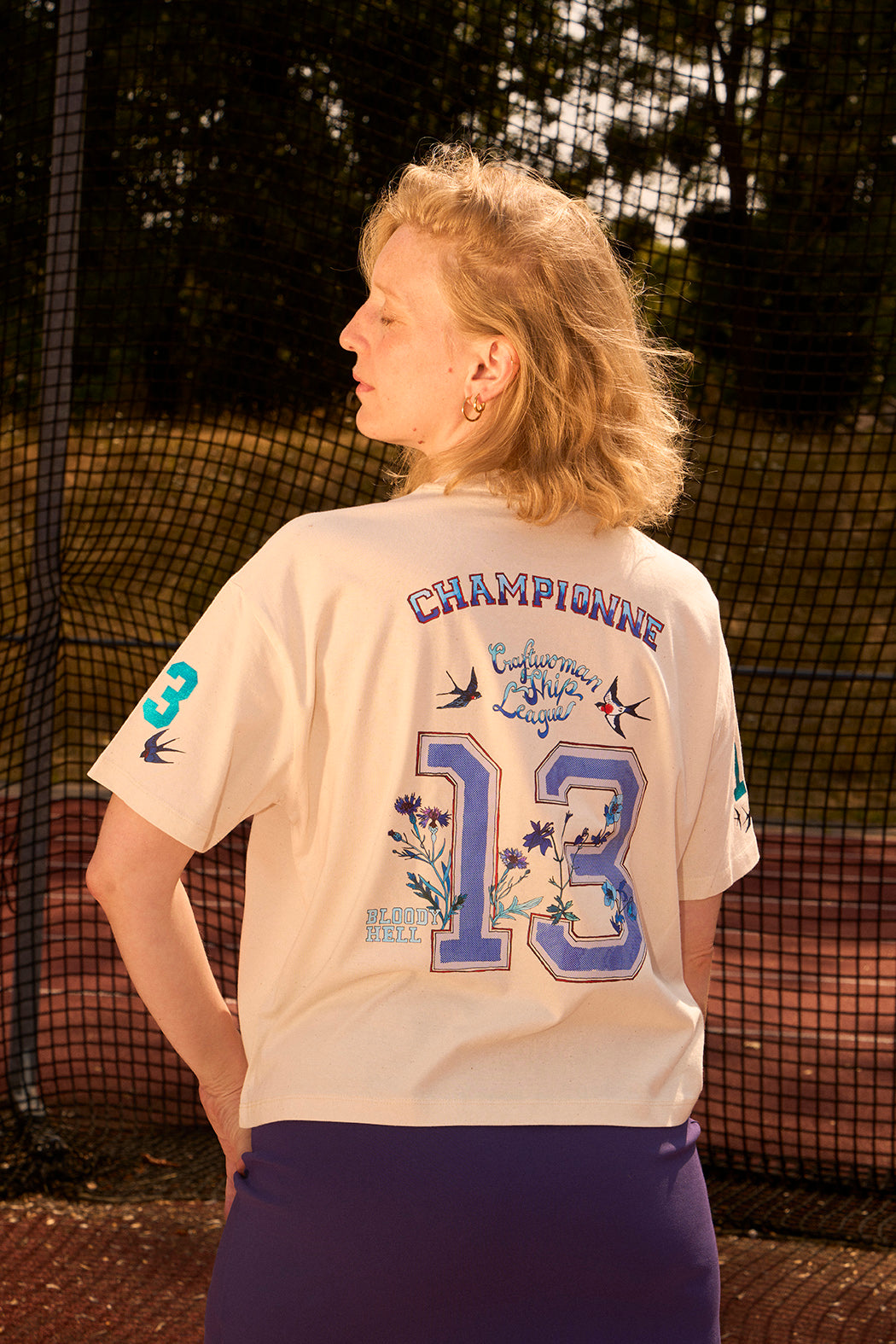 T-shirt maillot sportif large crop coupe boxy 