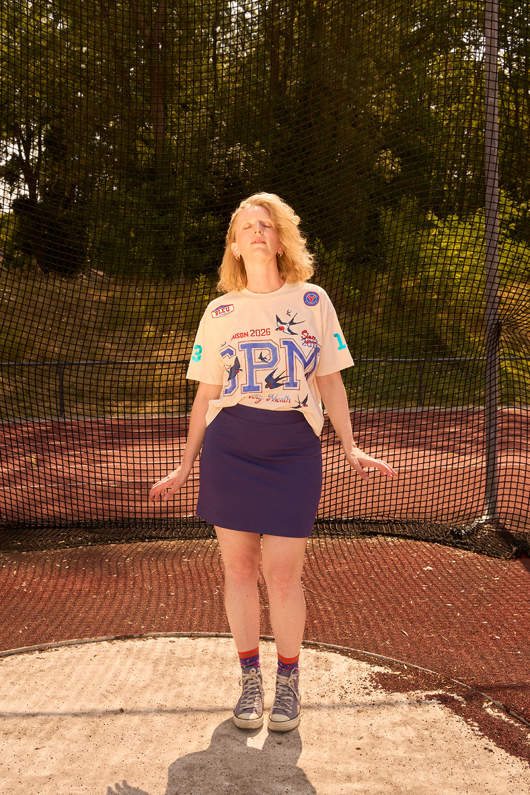 T-shirt maillot sportif large crop coupe boxy 