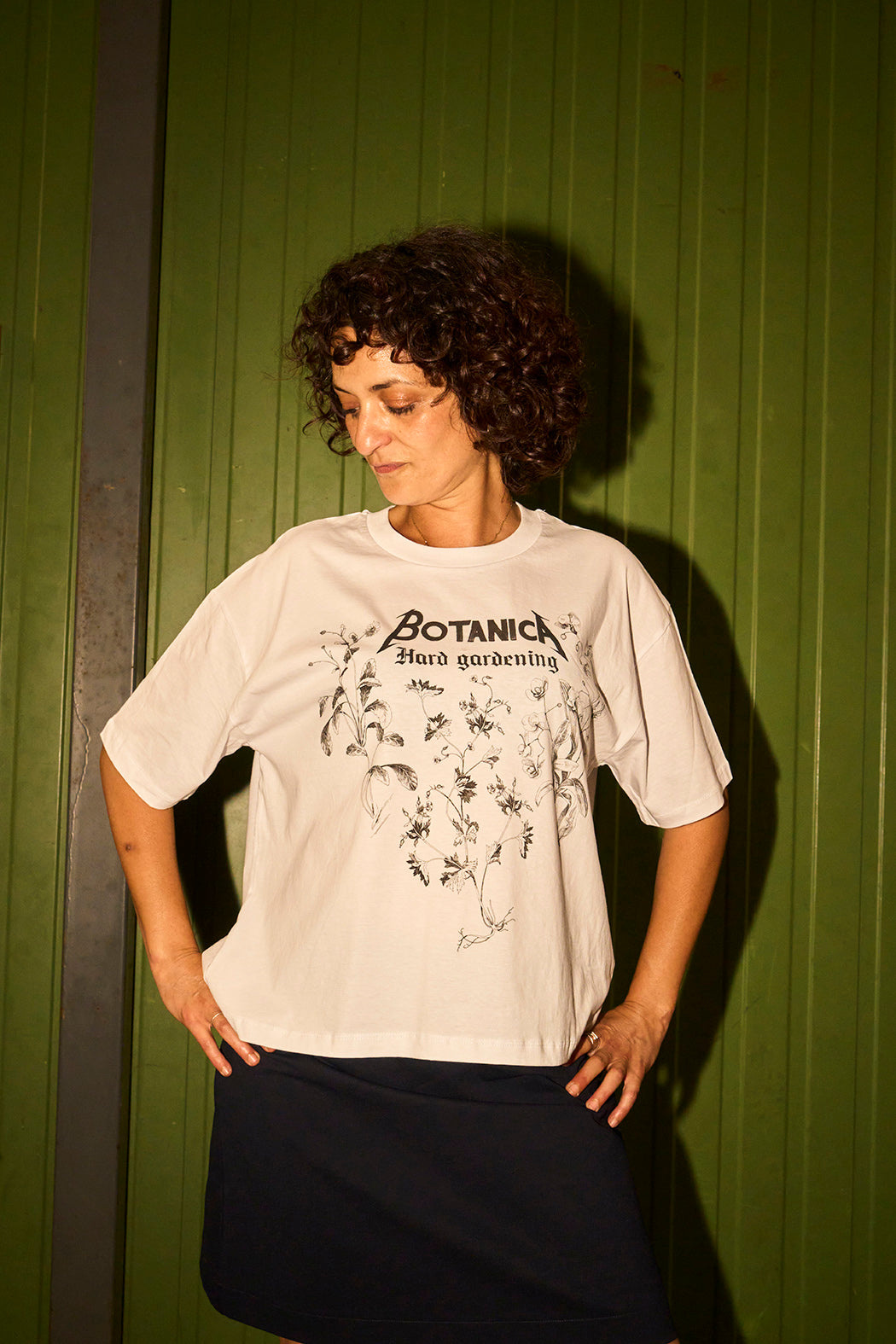 T-shirt femme large crop coupe boxy 