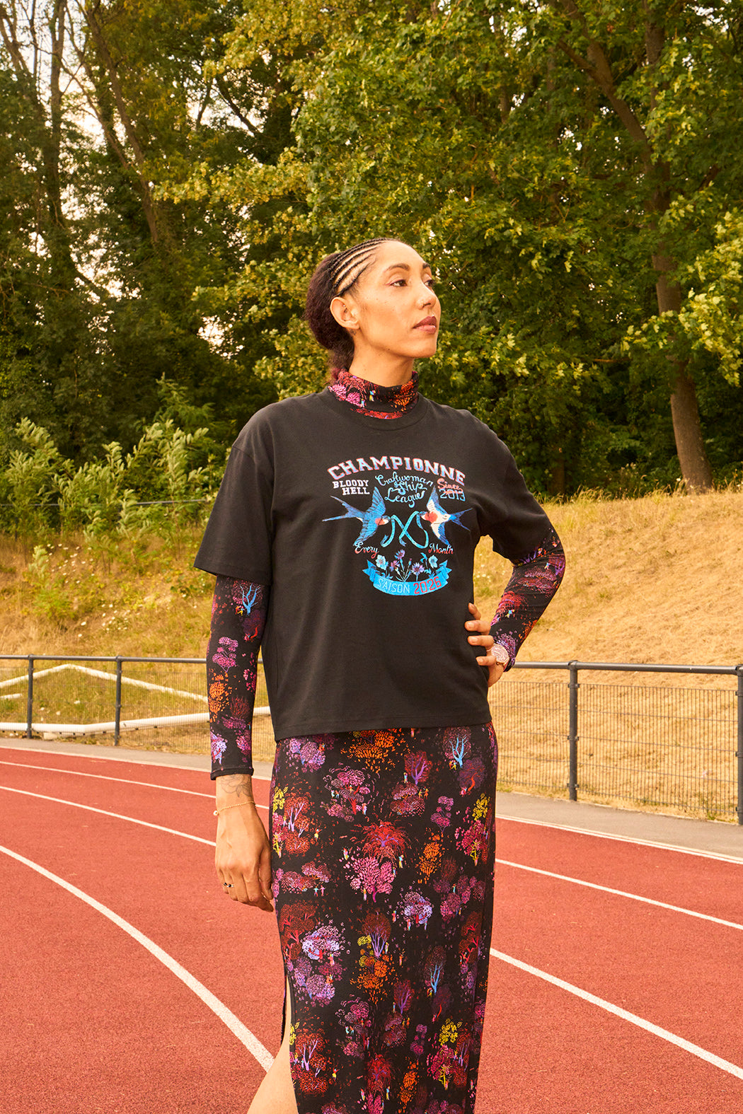 T-shirt supportrice large crop coupe boxy 
