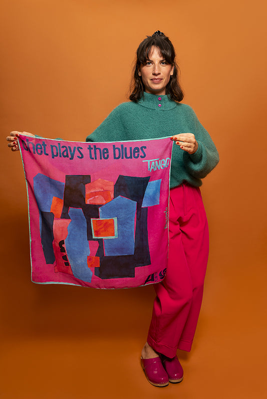Foulard à écouter "Chet Baker plays the blues" - motif graphique