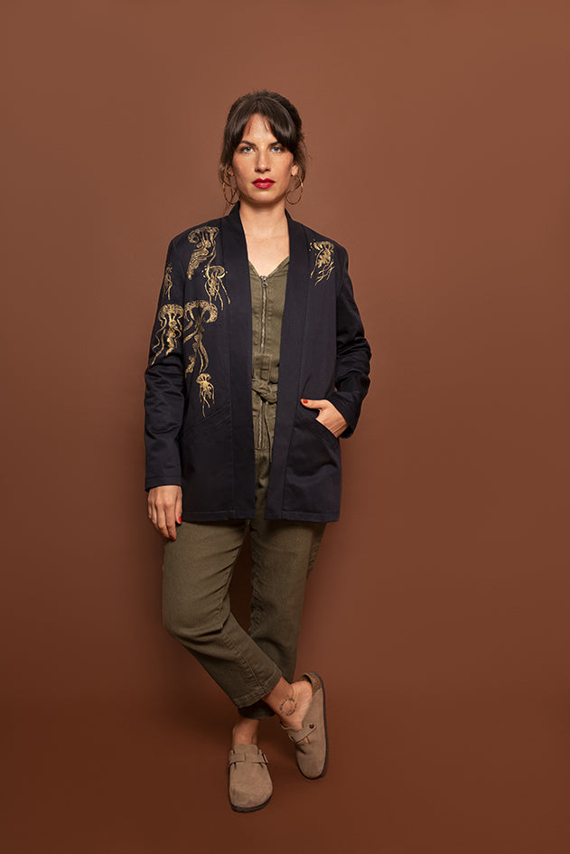 Veste kimono minuit* méduses