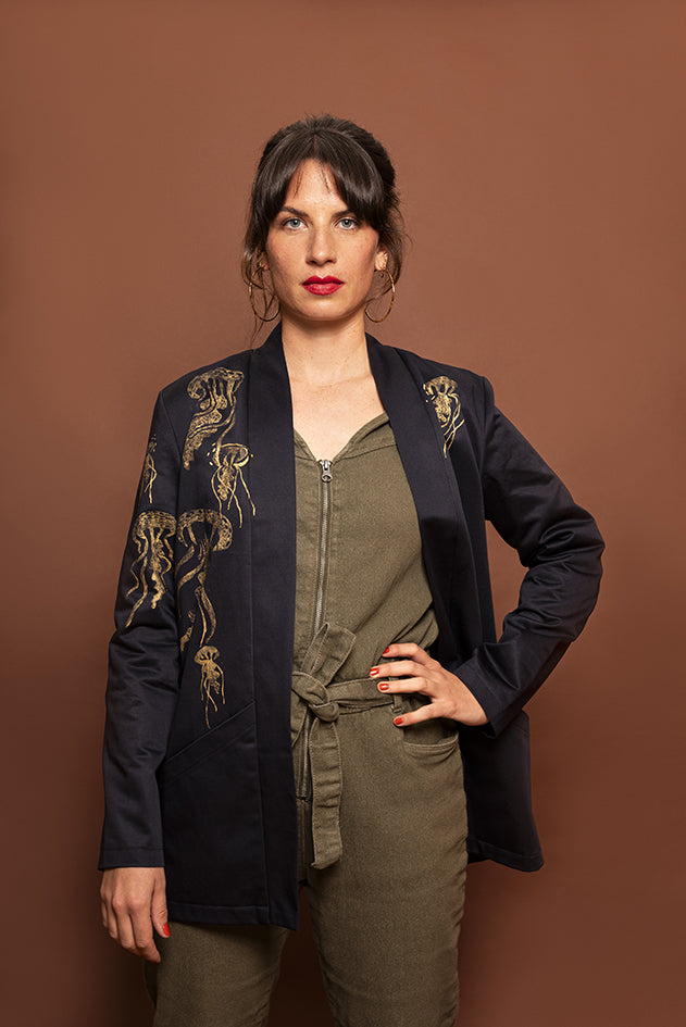 Veste kimono minuit* méduses