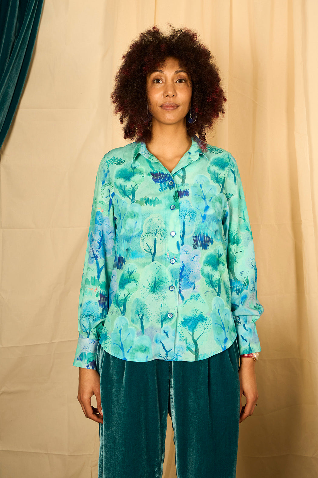 Chemise blousante manches slaves 