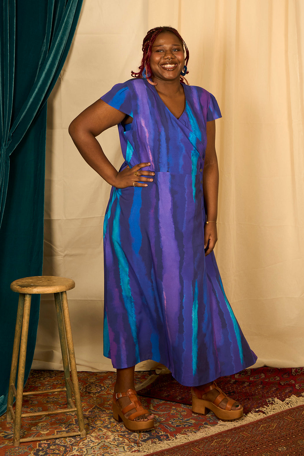 Robe longue portefeuille 
