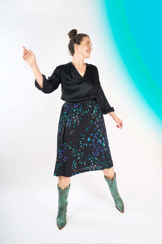 Jupe motif animalier 
