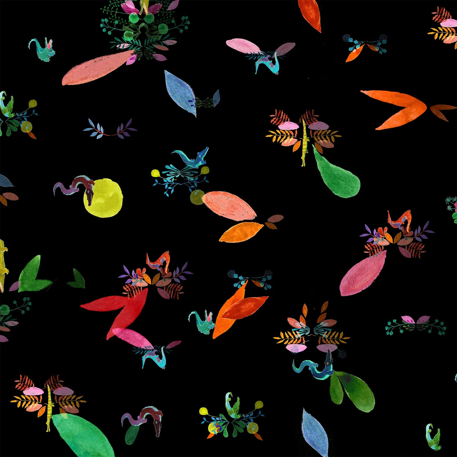 Foulards colorés à motifs