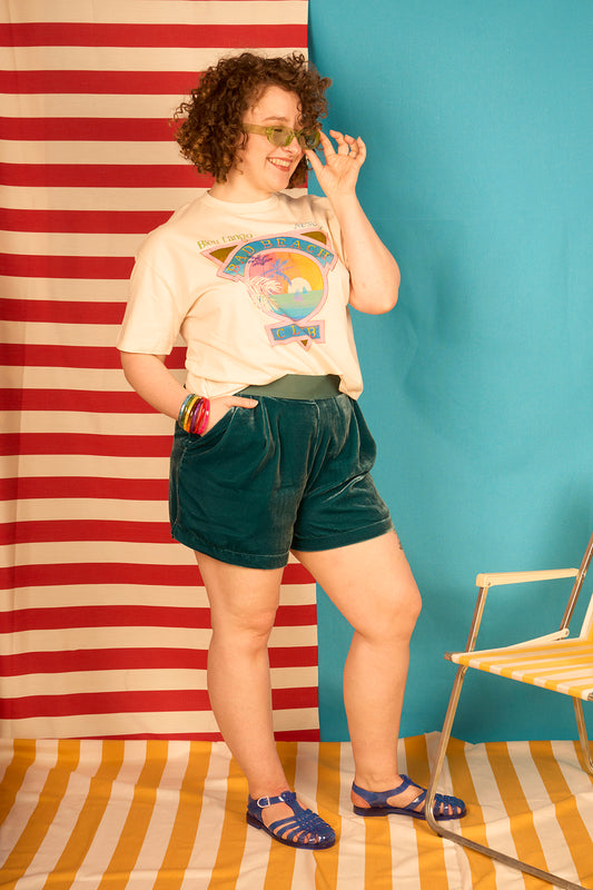 Short fluide "Riviera" velours de soie