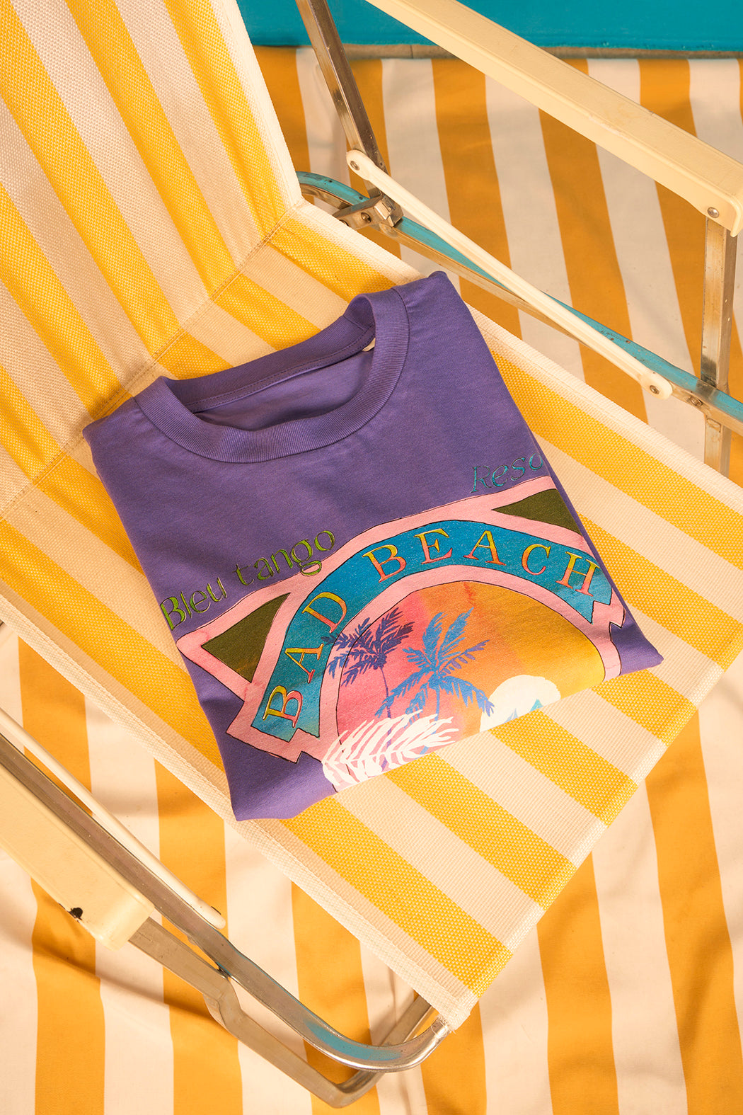 T-shirt de vacances large crop coupe boxy motif 