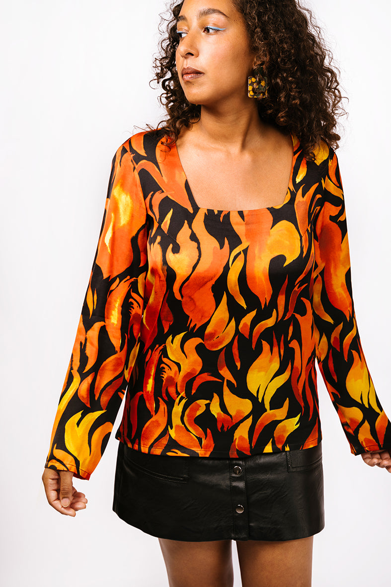Top motif Flammes 