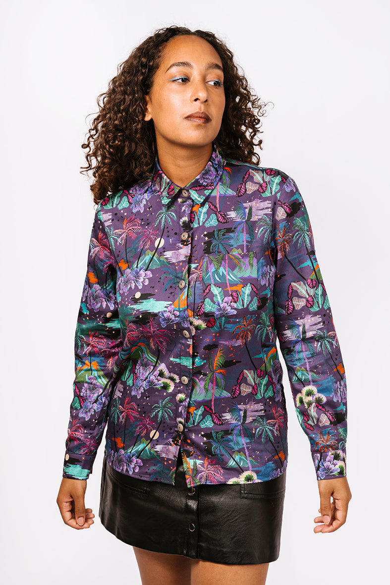 Chemise motif tropical Eden 