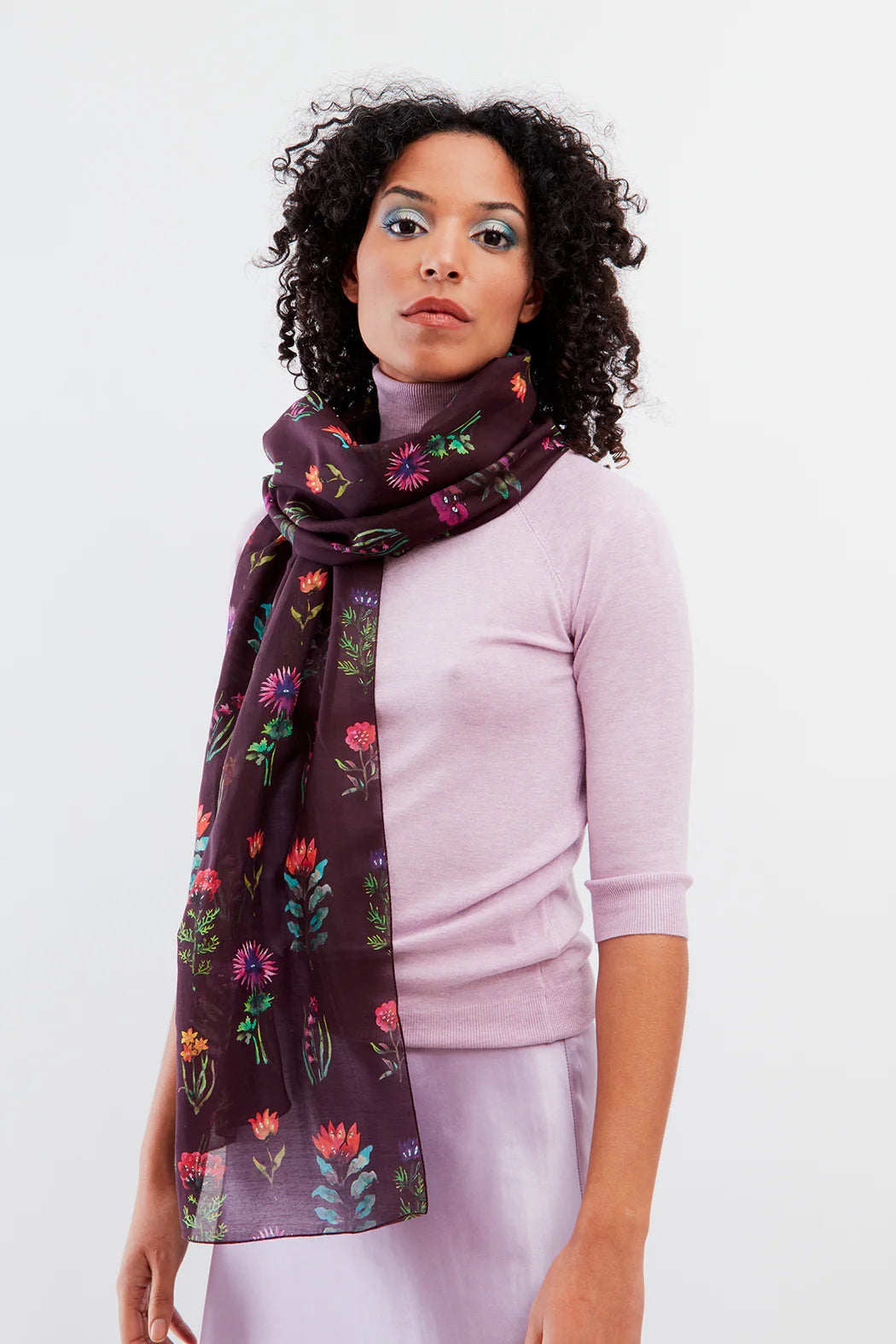 Foulards colorés à motifs