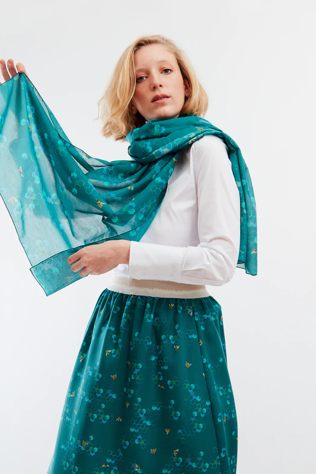 Foulards colorés à motifs