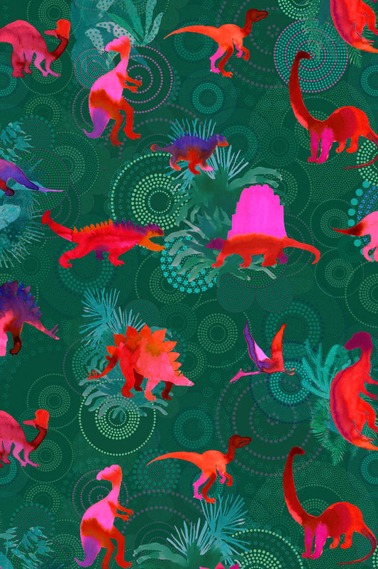Tissu écoresponsable au mètre "Jurassic Park"
