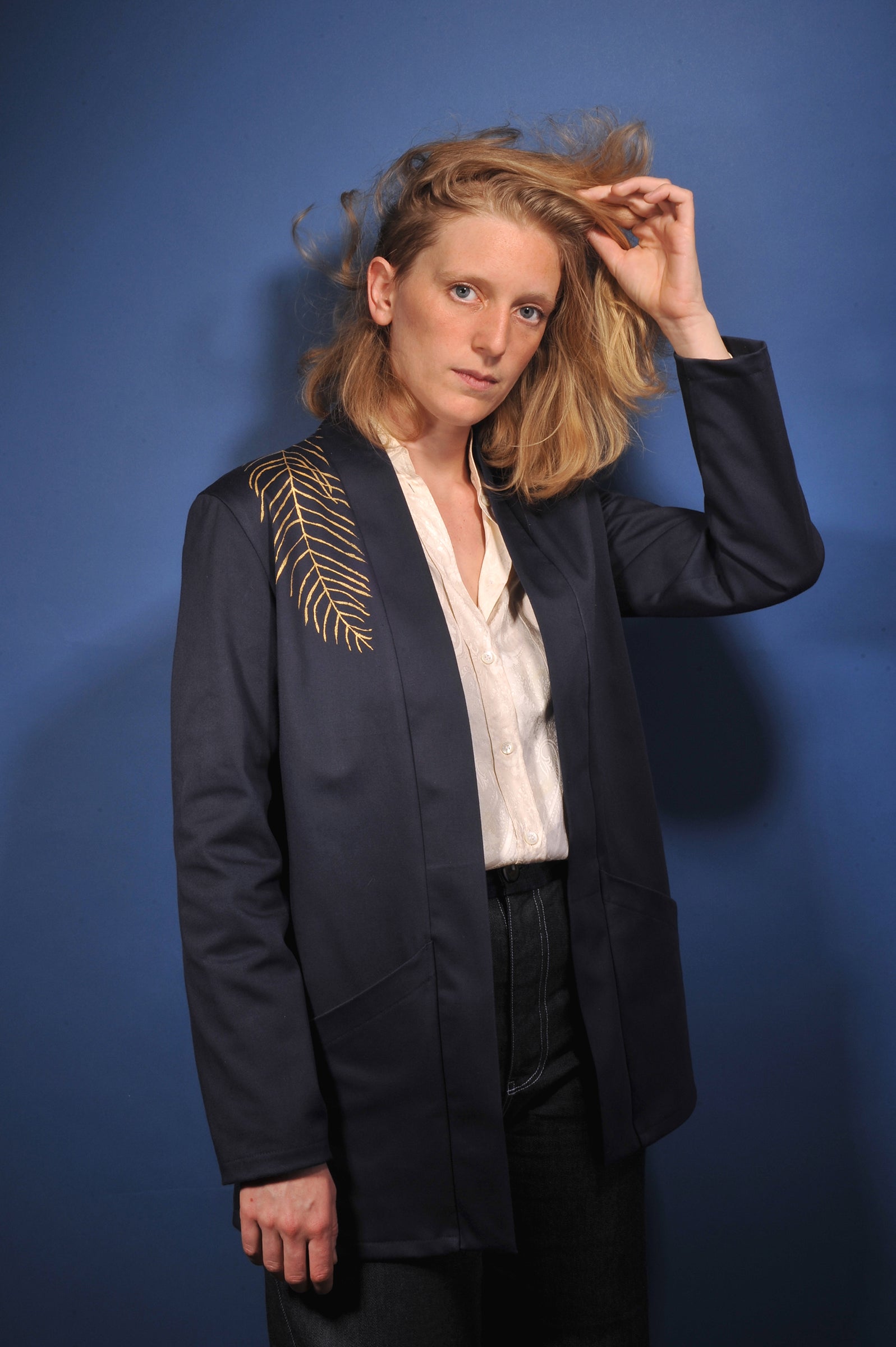 Veste kimono minuit* fougère légère