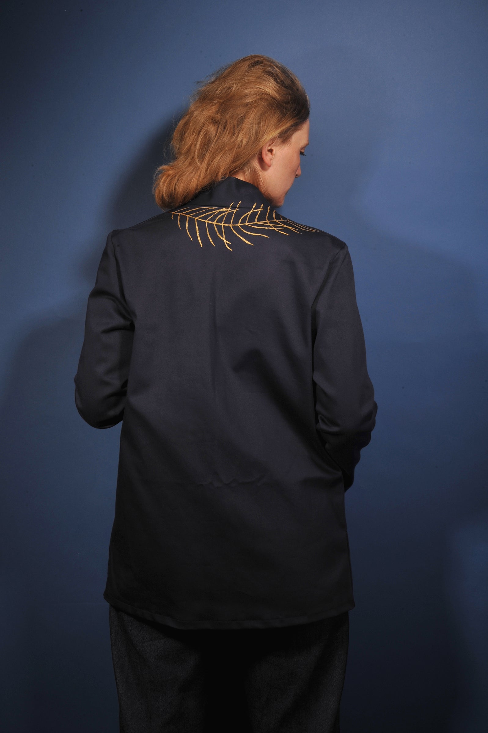 Veste kimono minuit* fougère légère