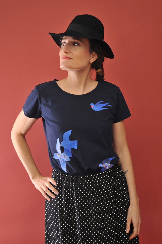 T-shirt motif Oiseau