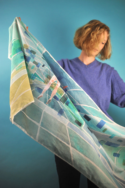 Foulard à voir "Le cinquième élément" - couleur pastel