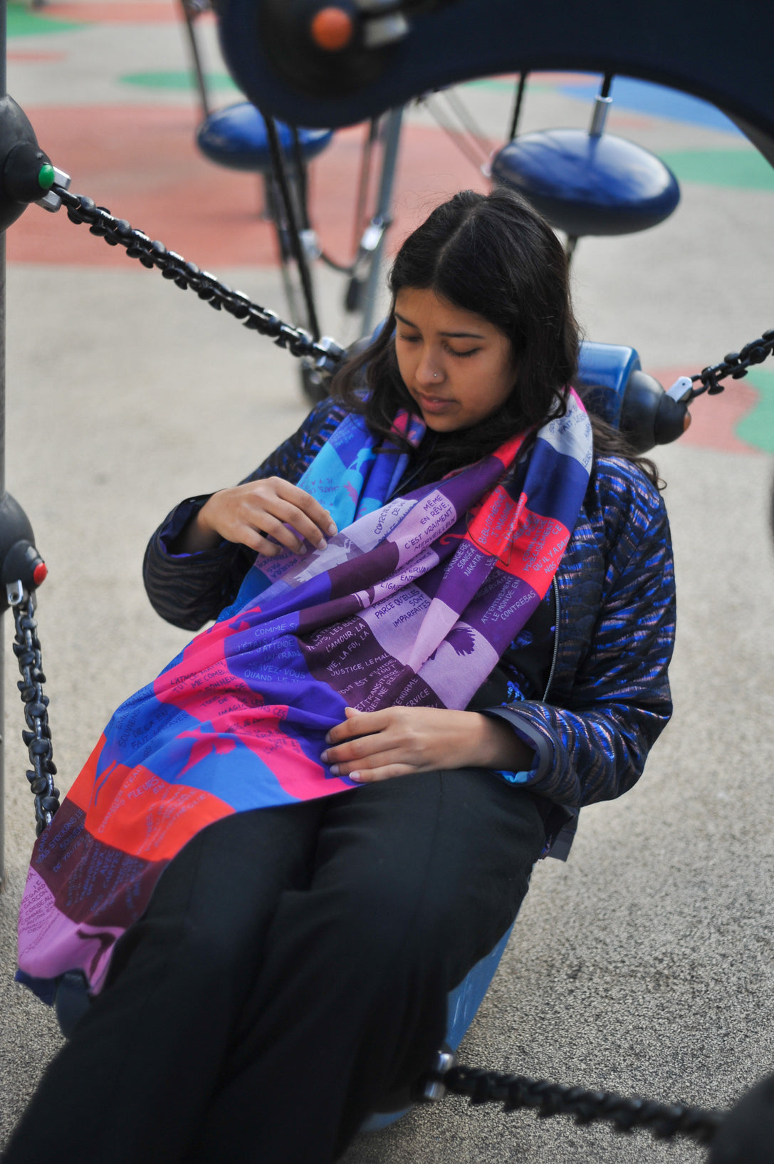 Foulard à lire 