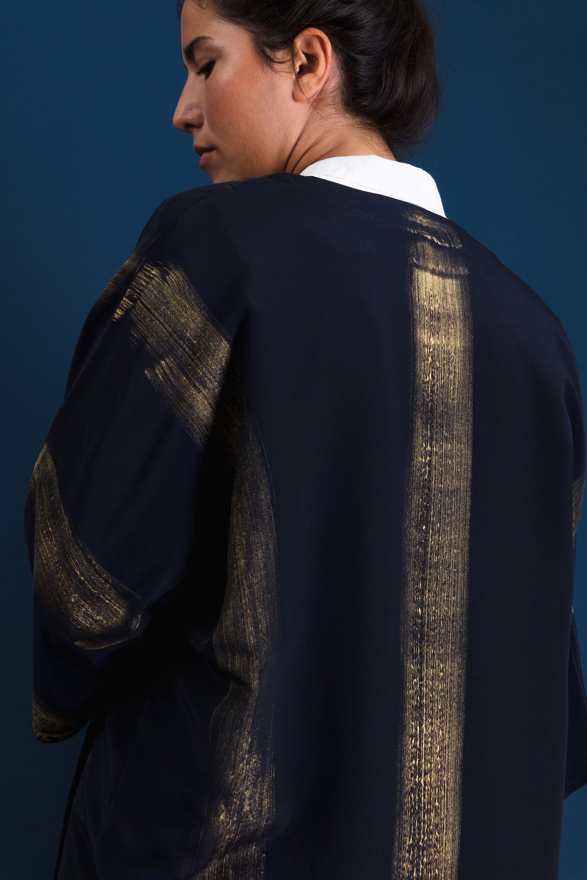 Kimono minuit* empreintes dorées