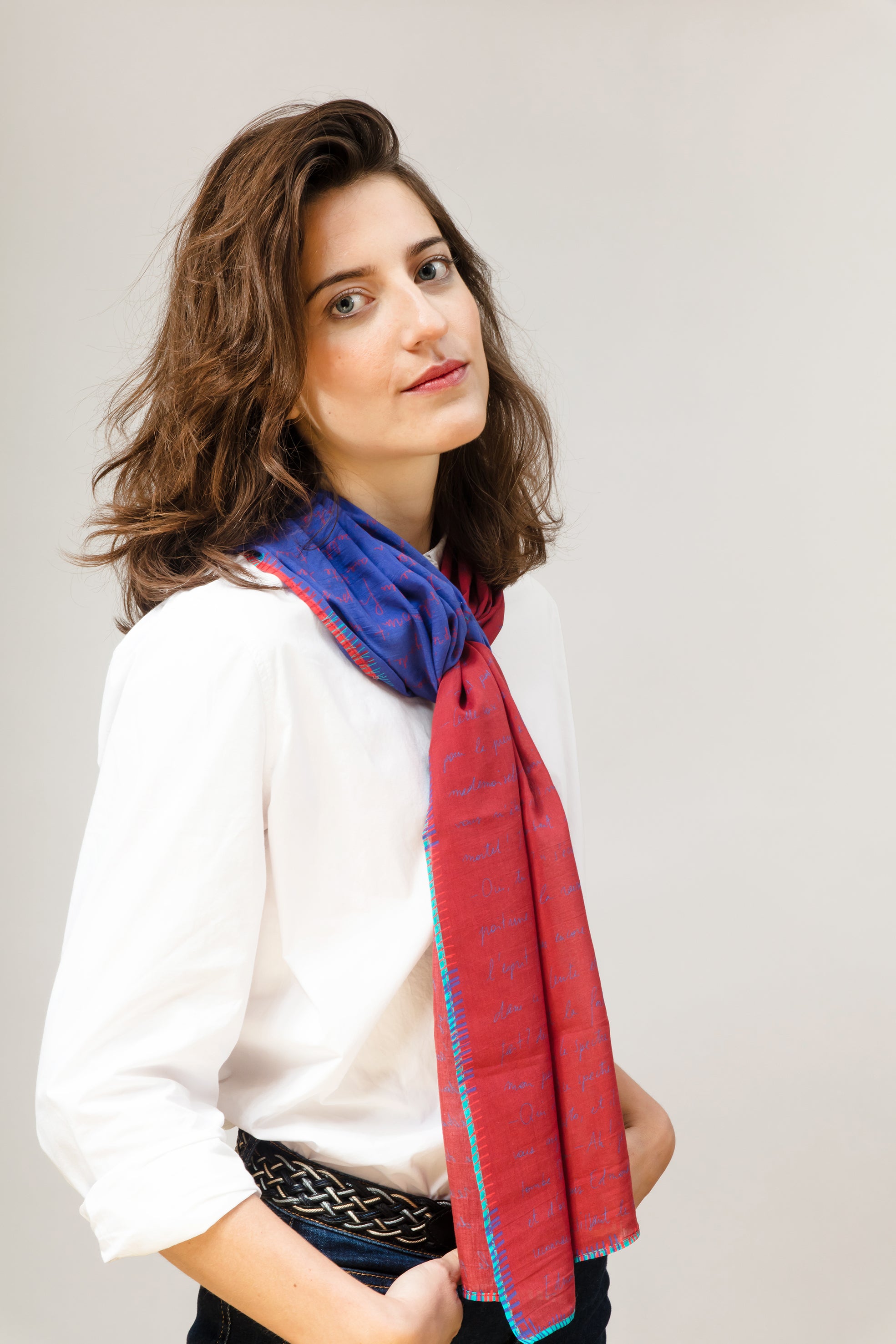 Foulard à lire 