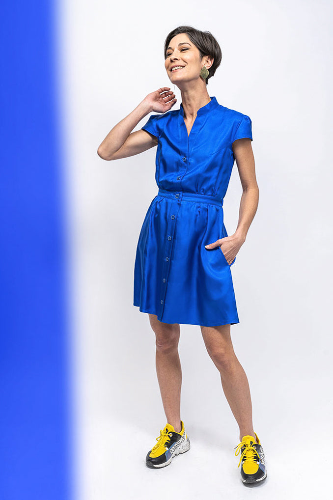 robe femme coloré design noir bleu indigo t s 36 marque envie collection vintage état impeccable - Vêtements robe femme coloré design noir bleu indigo t s 36 marque envie collection vintage état impeccable - Vêtements