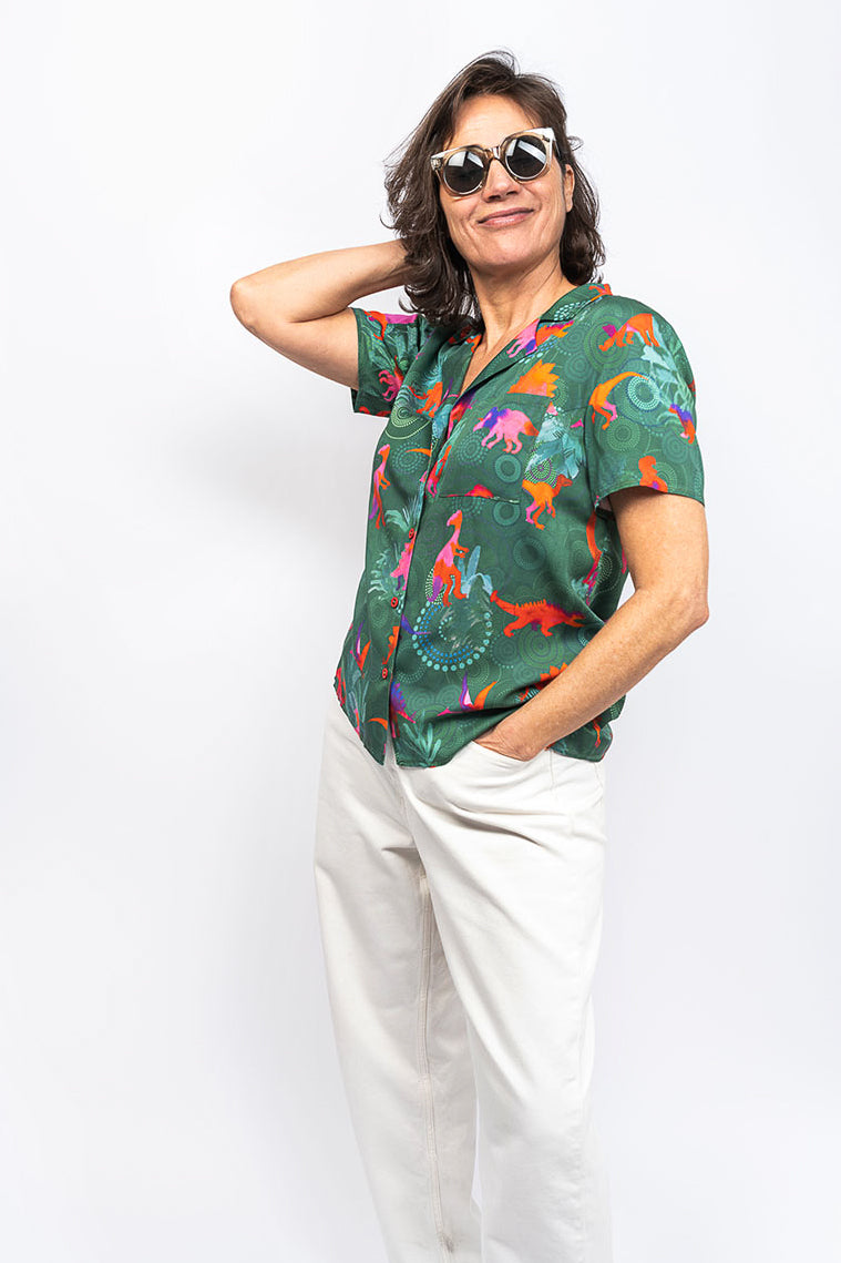 Chemise motif animalier 